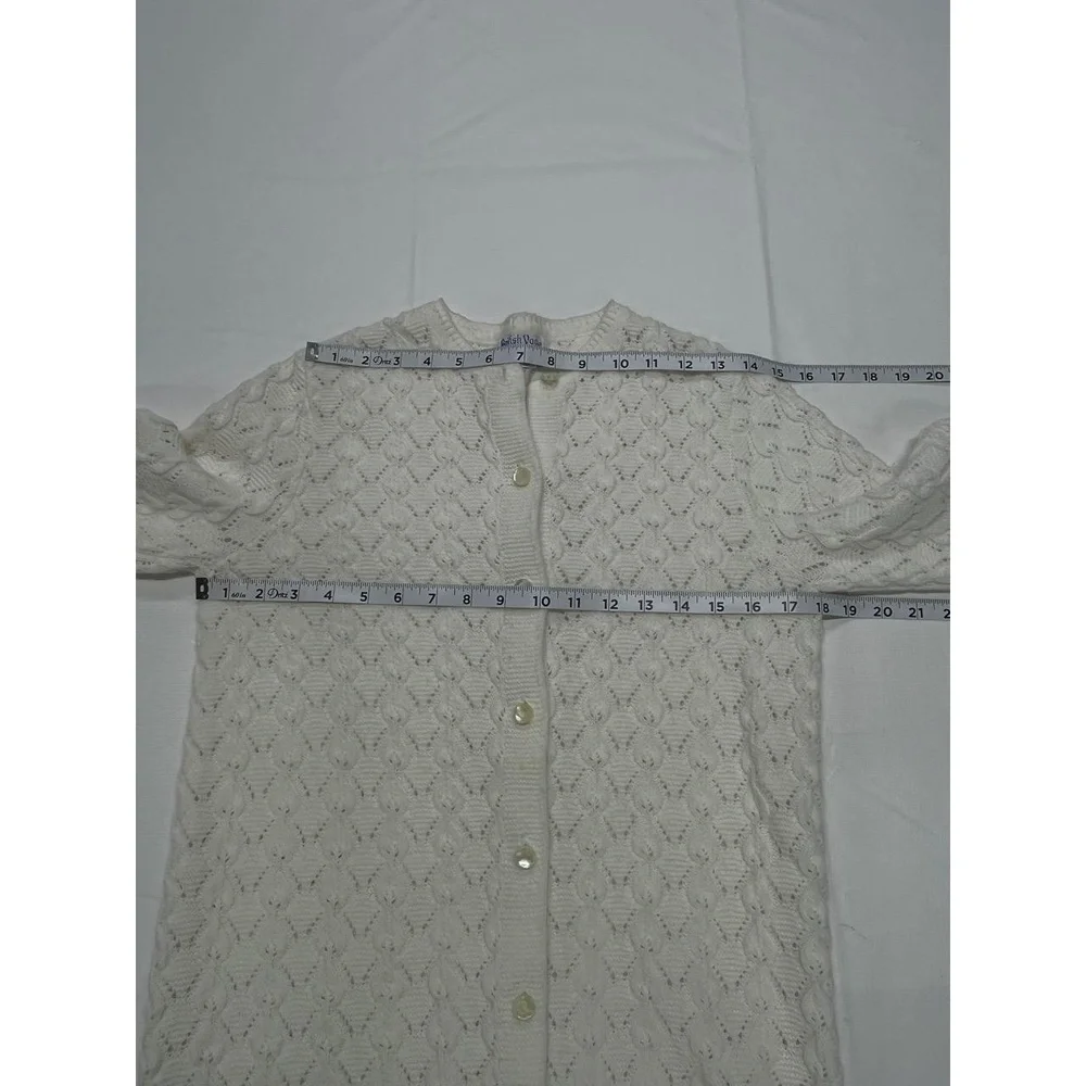 Vintage British Vogue Womens‎ Off White Cottagecore WINTUK Cardigan